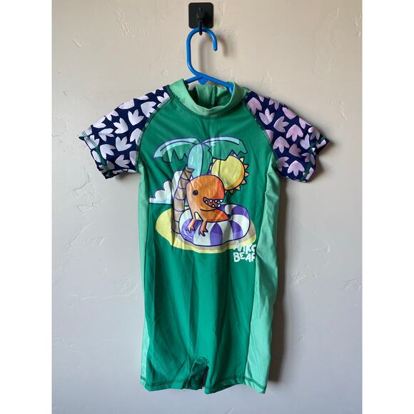 Niko Bear A for Adley Tubin Trex Color Changing Dinosaur Swim Jumper- Sz 3/4Y - Picture 1 of 4